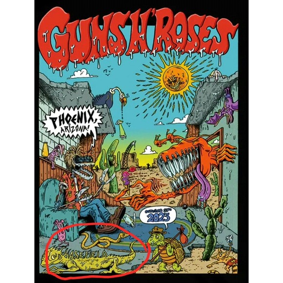 Guns N Roses Concert Poster Phoenix, Arizona 10/11/23 MISPRINT Ltd Ed 102/250 - Picture 3 of 4